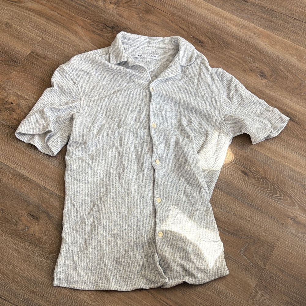 Zara quilted button up shorts sleeve